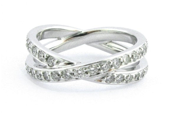 Ladies double X-over ring