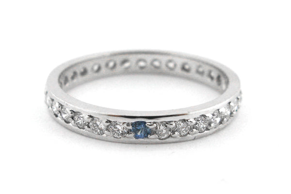 Ladies full eternity bead set wedding ring