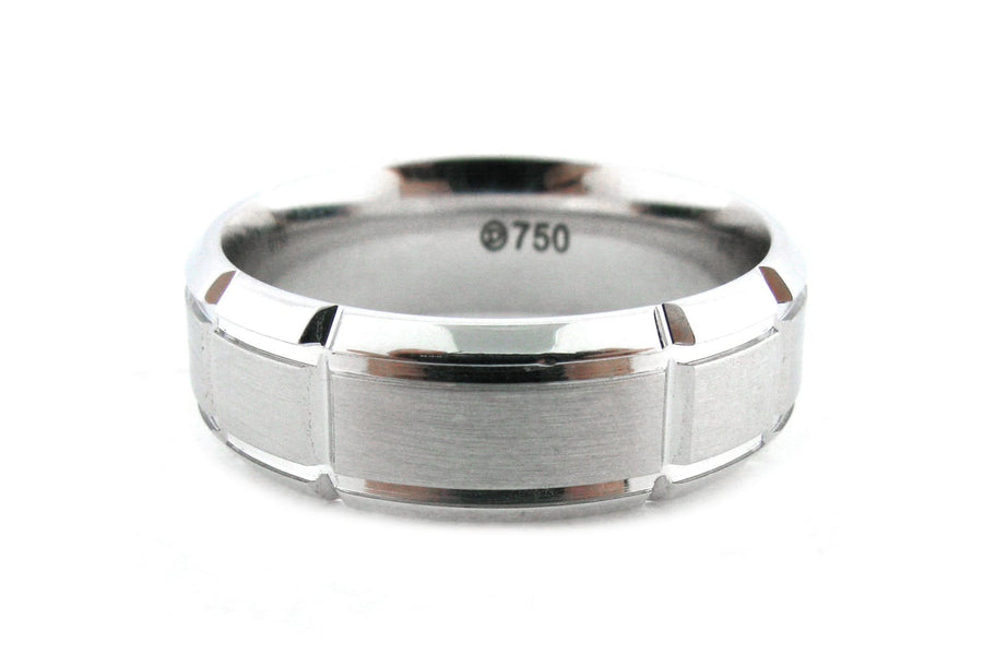 White Gold Mens Ring