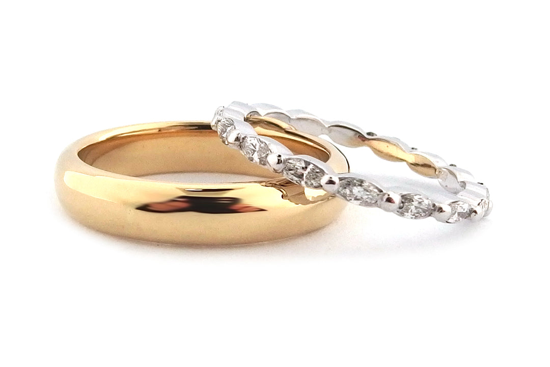 Mens and womans wedding bands