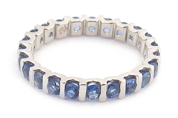Bar Set Sapphire Wedding ring