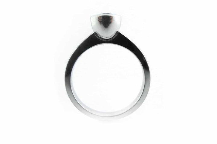 Bezel set round brilliant cut diamond ring