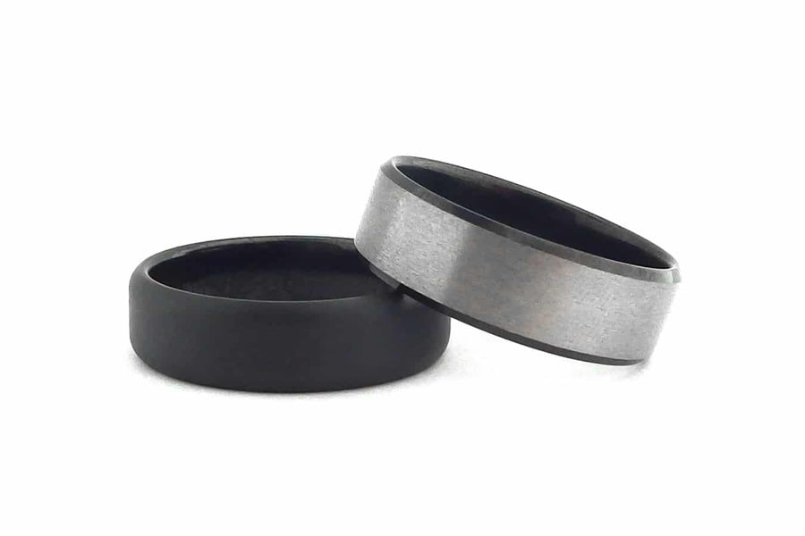 Zirconium Men's Ring Set