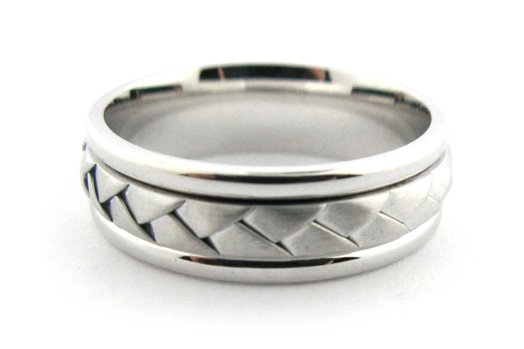 Braided men's wedding band