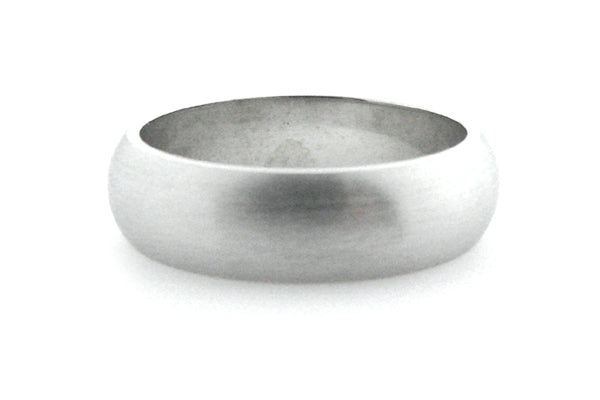 Brushed finish men's wedding band