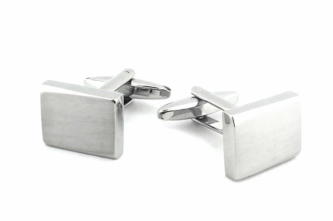 Brushed Rectangular Cufflinks