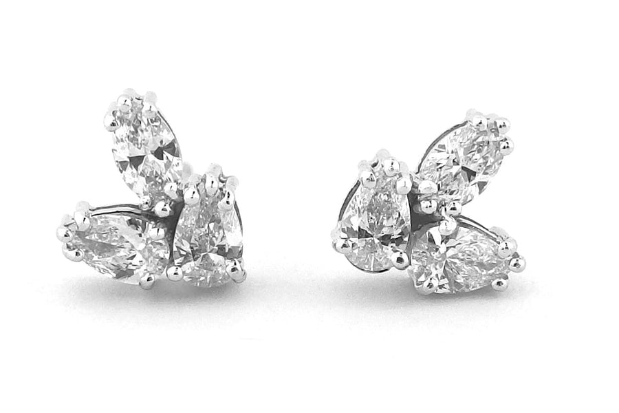 18ct white gold diamond earrings