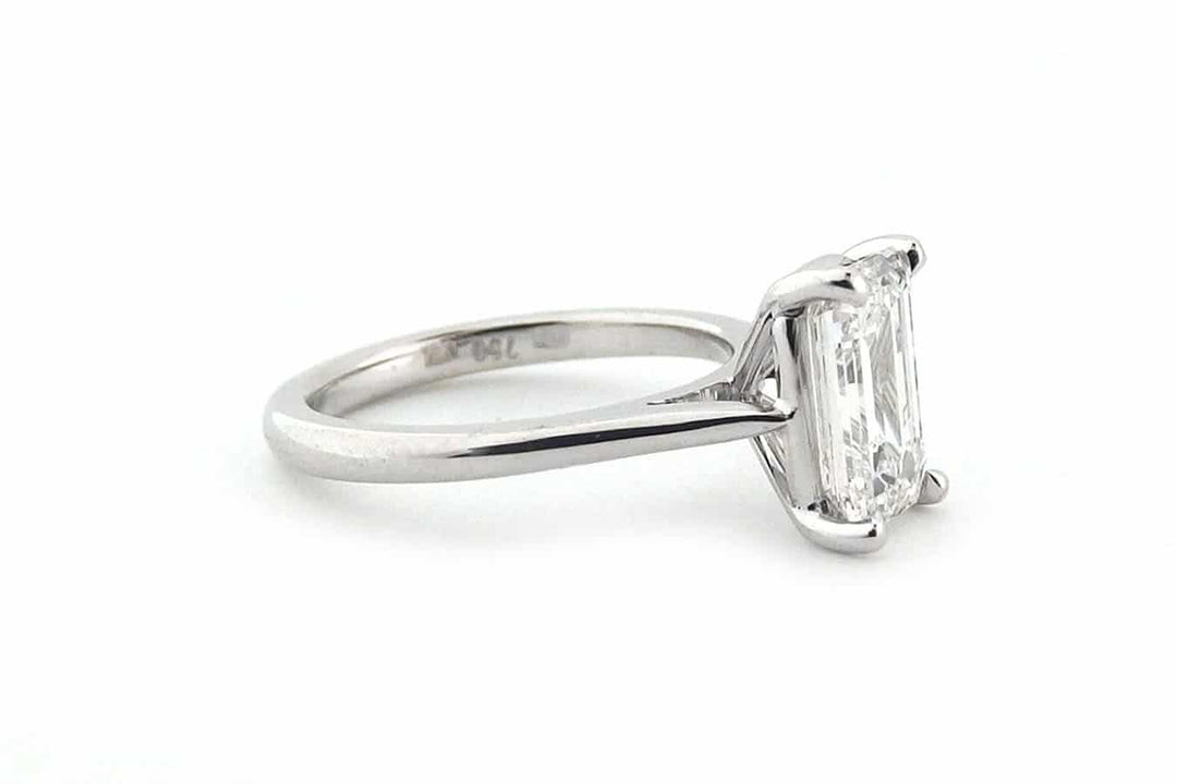 Classic emerald cut diamond ring