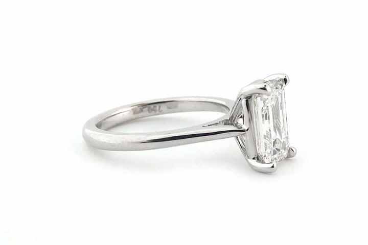 Classic emerald cut diamond ring
