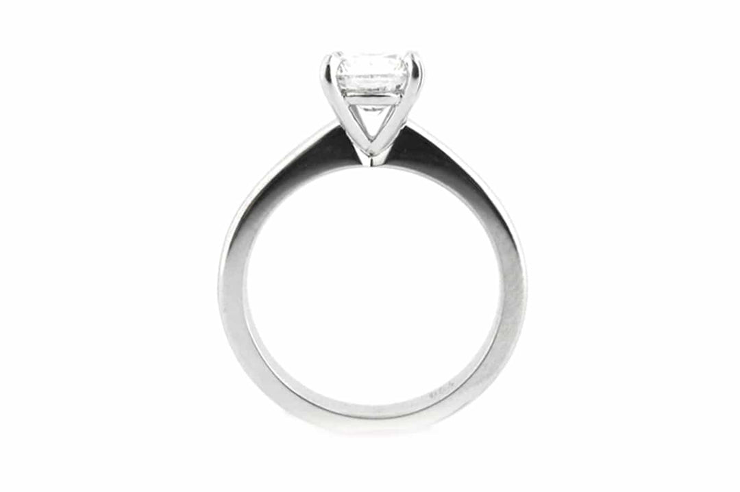Classic Four claw set round brilliant cut diamond ring