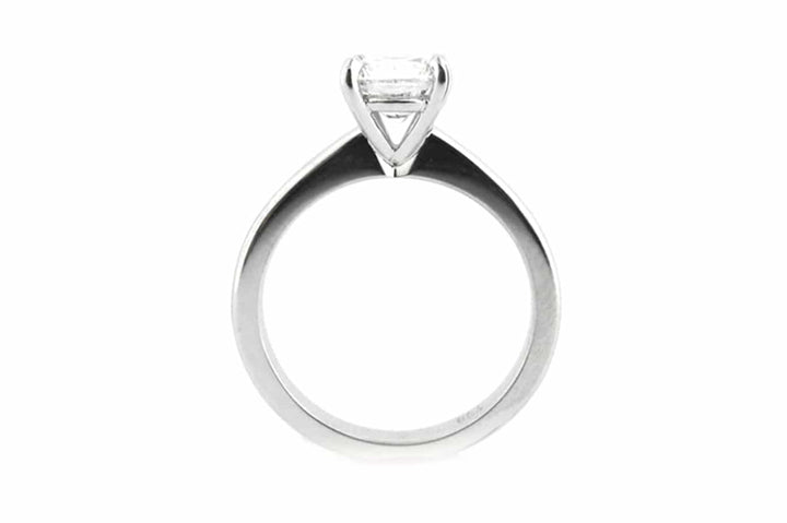 Classic Four claw set round brilliant cut diamond ring