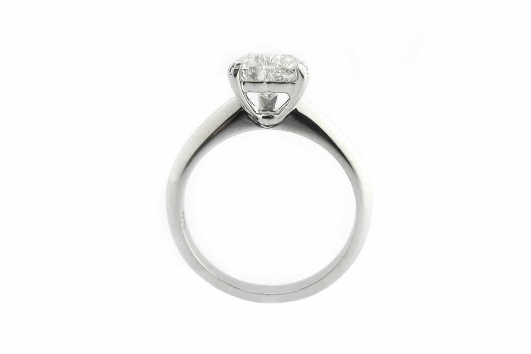 Heart shaped solitaire diamond ring