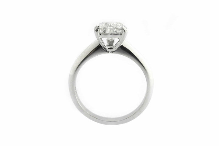 Heart shaped solitaire diamond ring