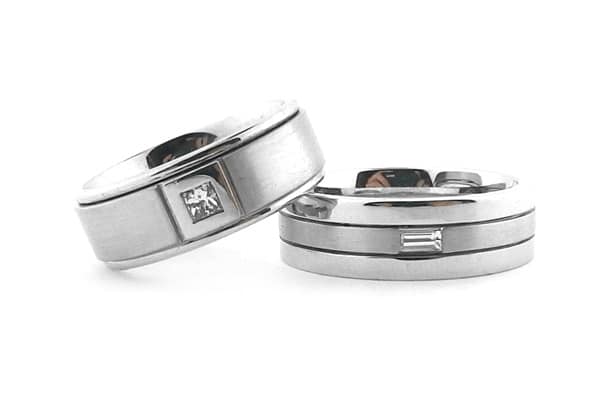 Men's rings with diamond detail