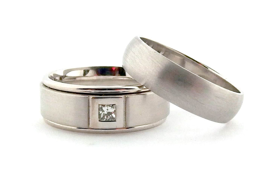 Classic and diamond set men's rings