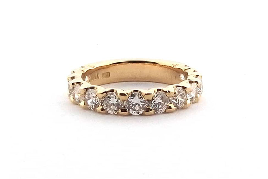 Yellow gold diamond eternity ring