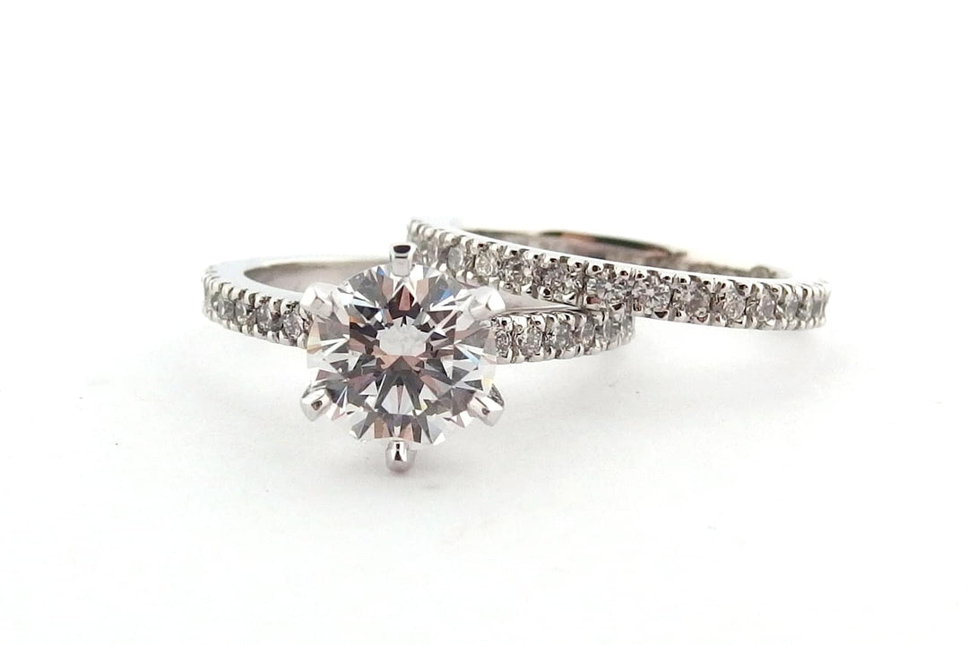 Engagement and wedding ring set