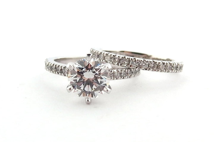 Engagement and wedding ring set