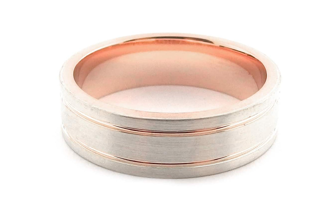 Rose and White Gold Ring