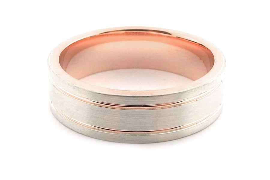 Rose and White Gold Ring