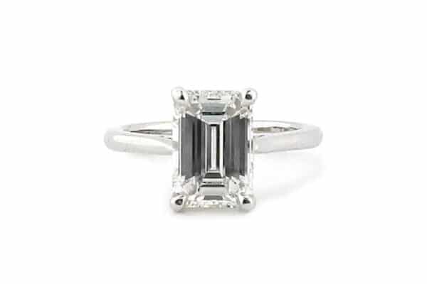 Classic emerald cut diamond ring