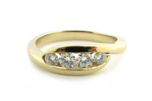 Combined wedding ring engagement ring custom design